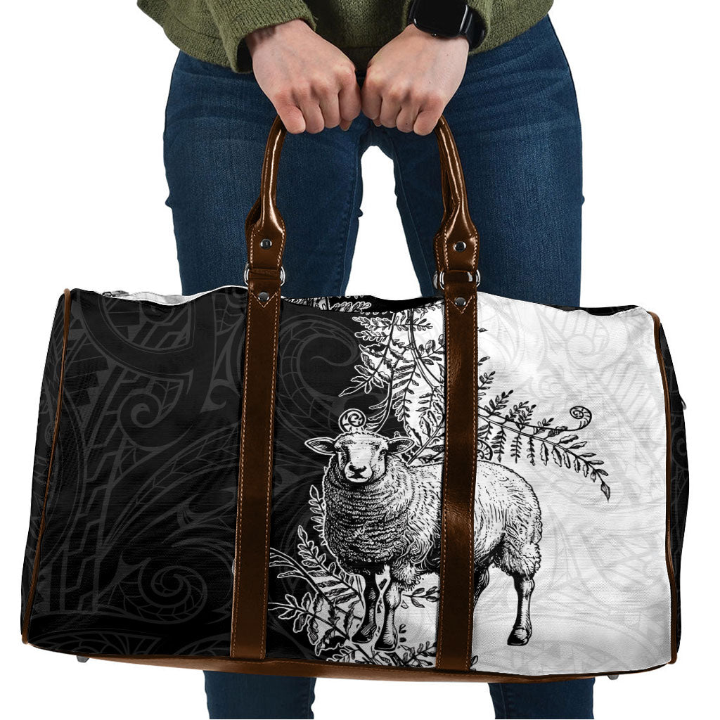 New Zealand Aotearoa Hipi Travel Bag Maori Pattern LT05 Black - Polynesian Pride