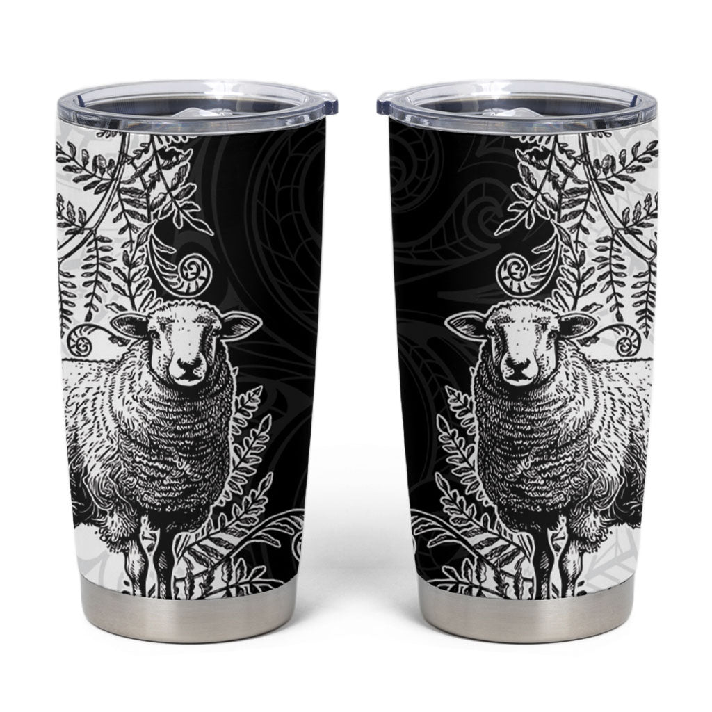 New Zealand Aotearoa Hipi Tumbler Cup Maori Pattern LT05 Black - Polynesian Pride