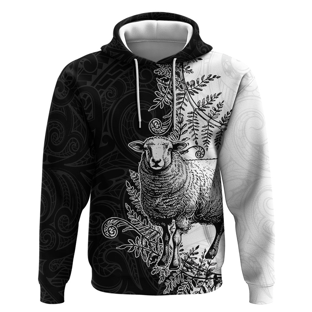 New Zealand Aotearoa Hipi Zip Hoodie Maori Pattern LT05 Pullover Hoodie Black - Polynesian Pride