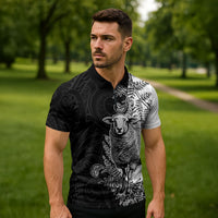 New Zealand Aotearoa Hipi Zipper Polo Shirt Maori Pattern LT05 - Polynesian Pride