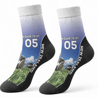 Custom New Zealand Lawn Bowls Crew Socks Unique Style LT05 - Polynesian Pride