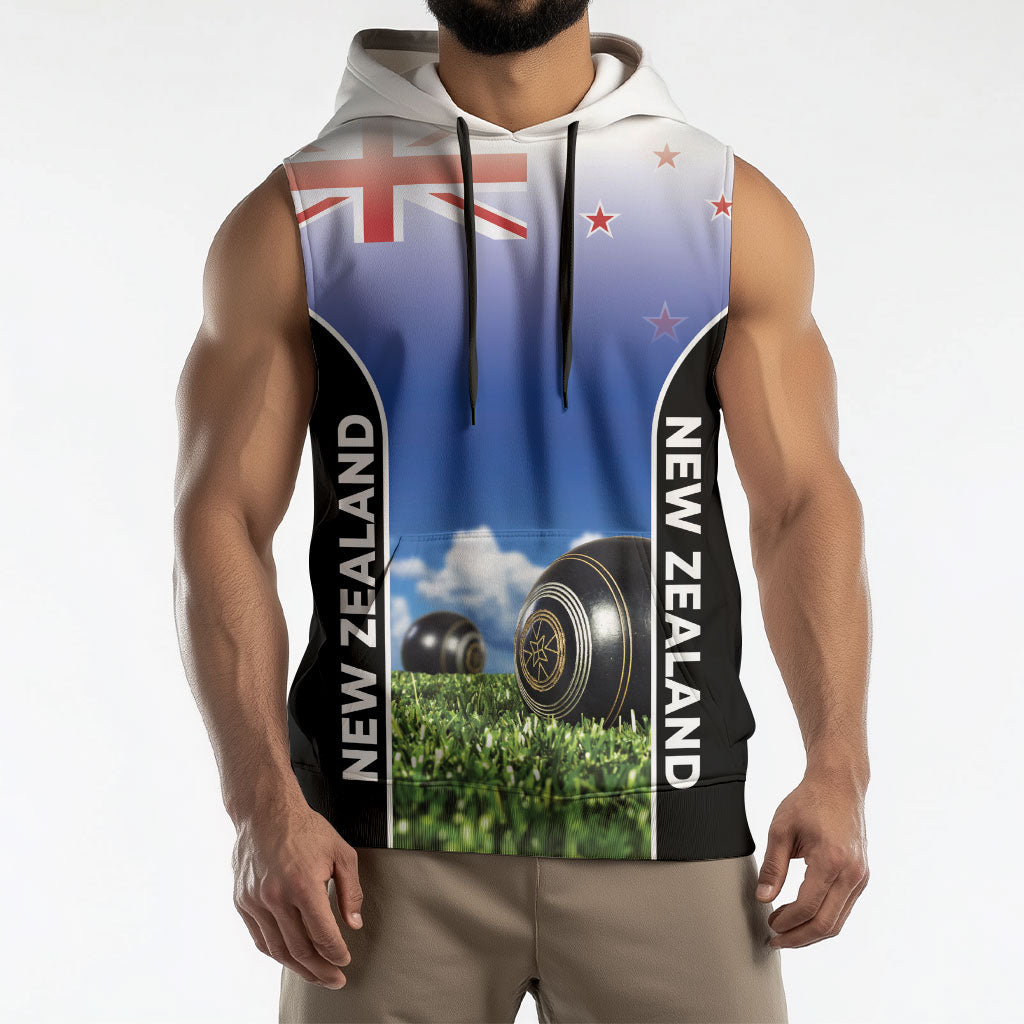 Custom New Zealand Lawn Bowls Sleeveless Hoodie Unique Style LT05 - Polynesian Pride