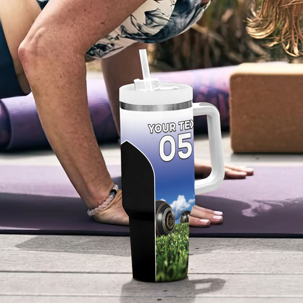 Custom New Zealand Lawn Bowls Tumbler With Handle Unique Style LT05 - Polynesian Pride