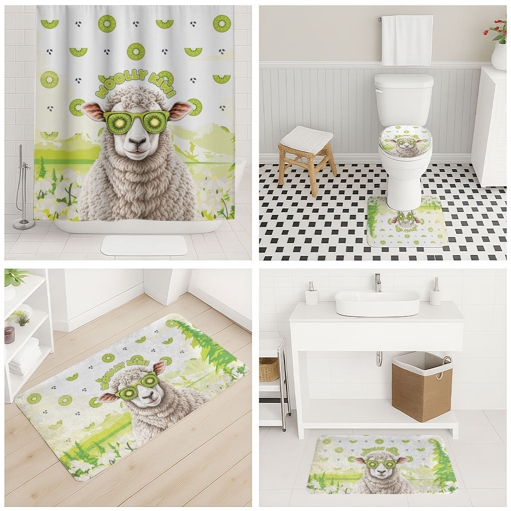 New Zealand Funny Woolly Kiwi Sheep Bathroom Set LT05 - Polynesian Pride
