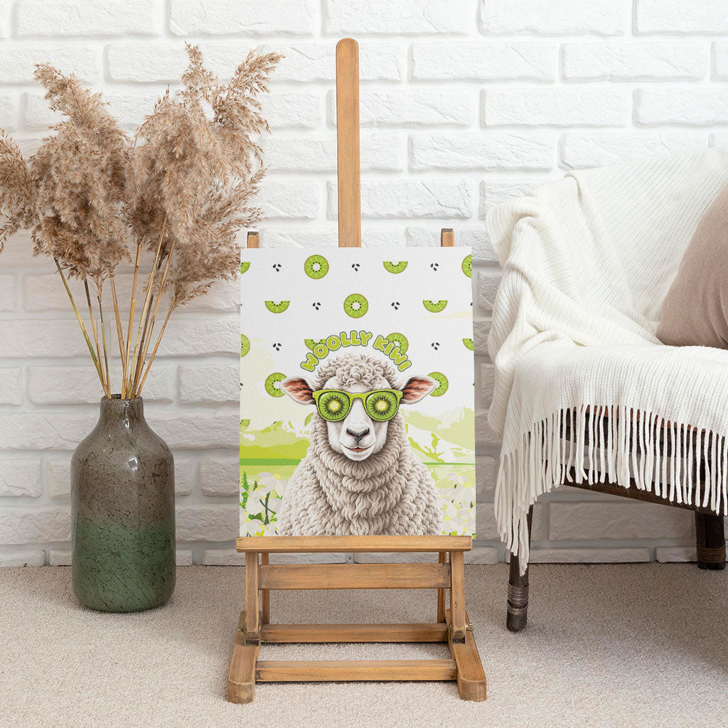 New Zealand Funny Woolly Kiwi Sheep Canvas Wall Art LT05 - Polynesian Pride
