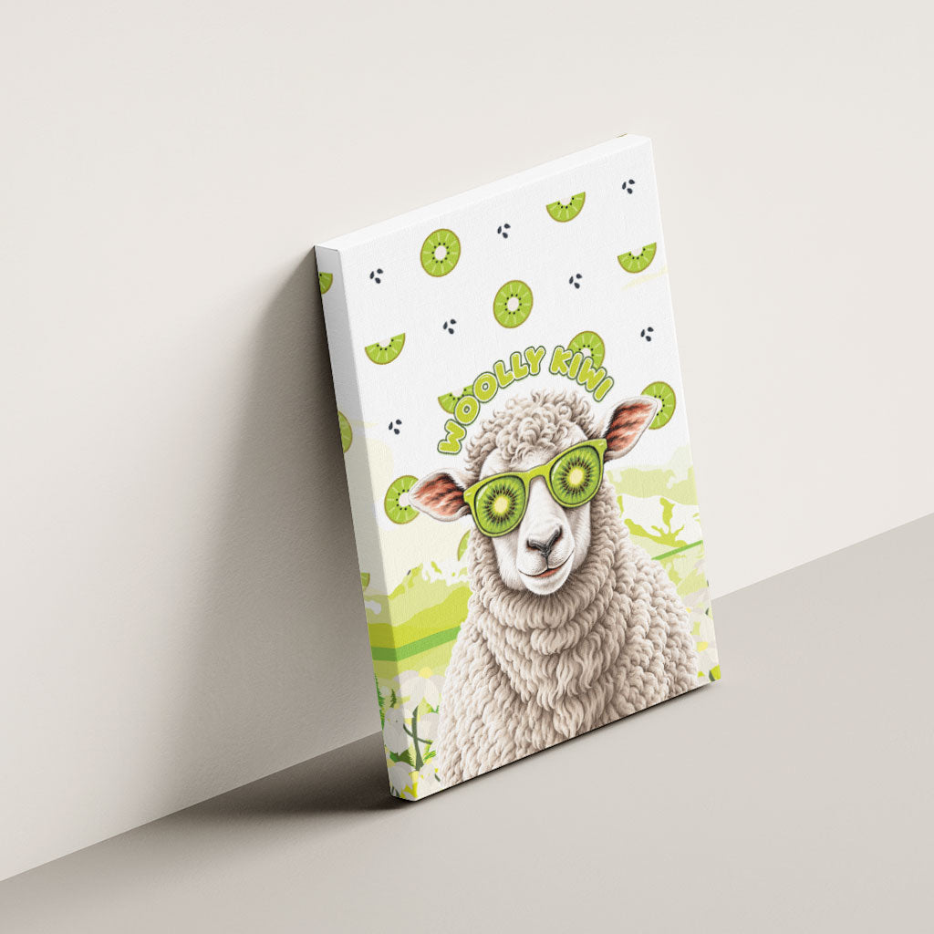 New Zealand Funny Woolly Kiwi Sheep Canvas Wall Art LT05 - Polynesian Pride