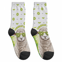 New Zealand Funny Woolly Kiwi Sheep Crew Socks LT05 - Polynesian Pride