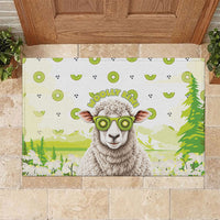 New Zealand Funny Woolly Kiwi Sheep Rubber Doormat LT05 White - Polynesian Pride