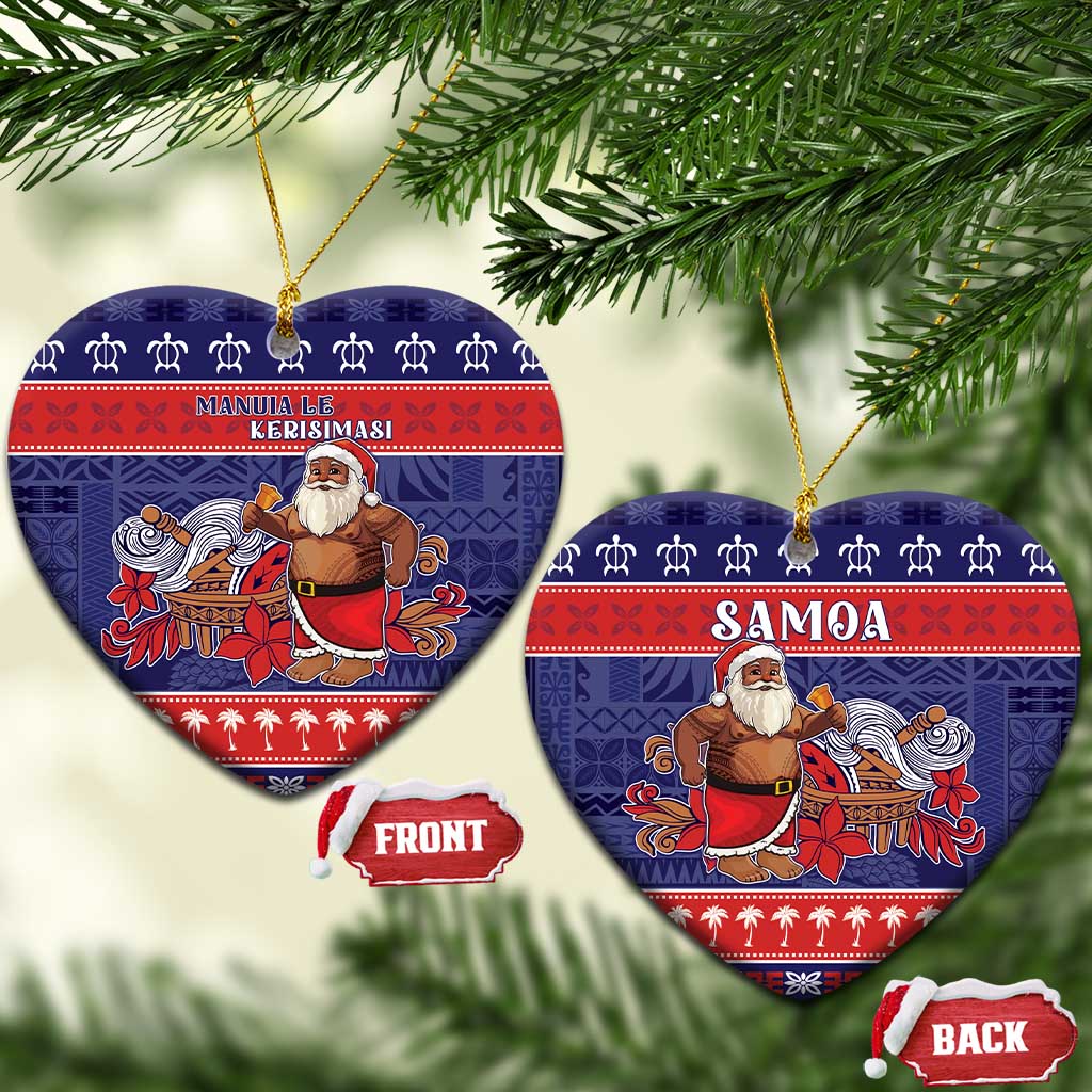 Samoa Christmas Ceramic Ornament Samoan Santa Claus Manuia Le Kerisimasi