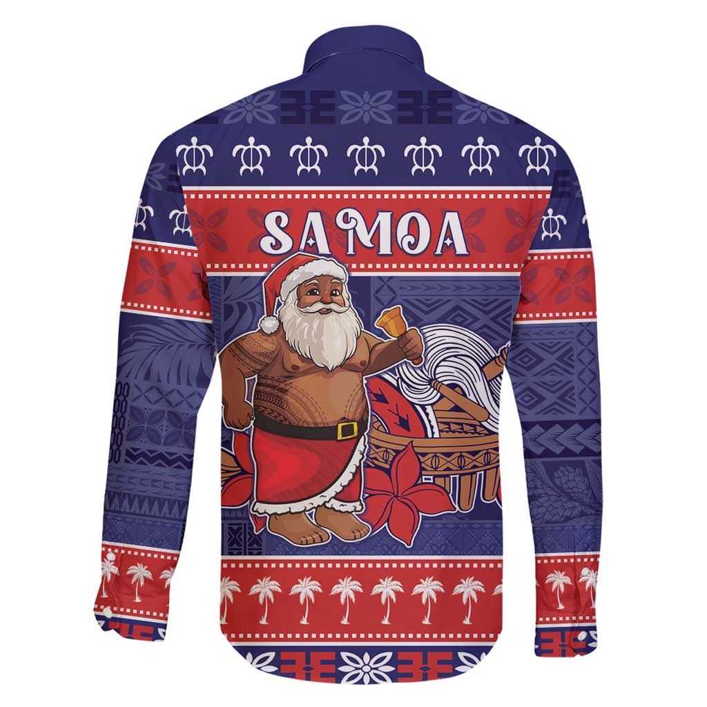 Samoa Christmas Family Matching Short Sleeve Bodycon Dress and Hawaiian Shirt Samoan Santa Claus Manuia Le Kerisimasi LT05 - Polynesian Pride