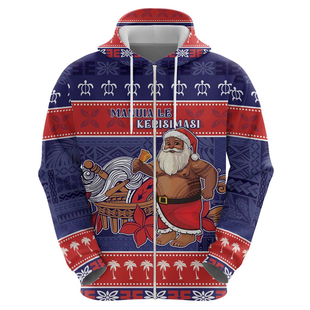 Samoa Christmas Hoodie Samoan Santa Claus Manuia Le Kerisimasi