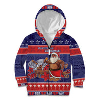 Samoa Christmas Kid Hoodie Samoan Santa Claus Manuia Le Kerisimasi