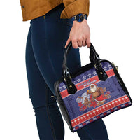 Samoa Christmas Shoulder Handbag Samoan Santa Claus Manuia Le Kerisimasi