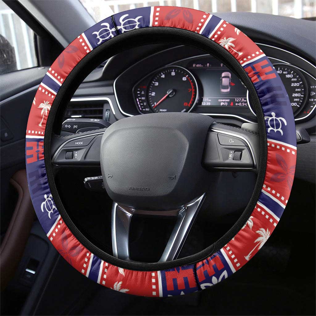 Samoa Christmas Steering Wheel Cover Samoan Santa Claus Manuia Le Kerisimasi