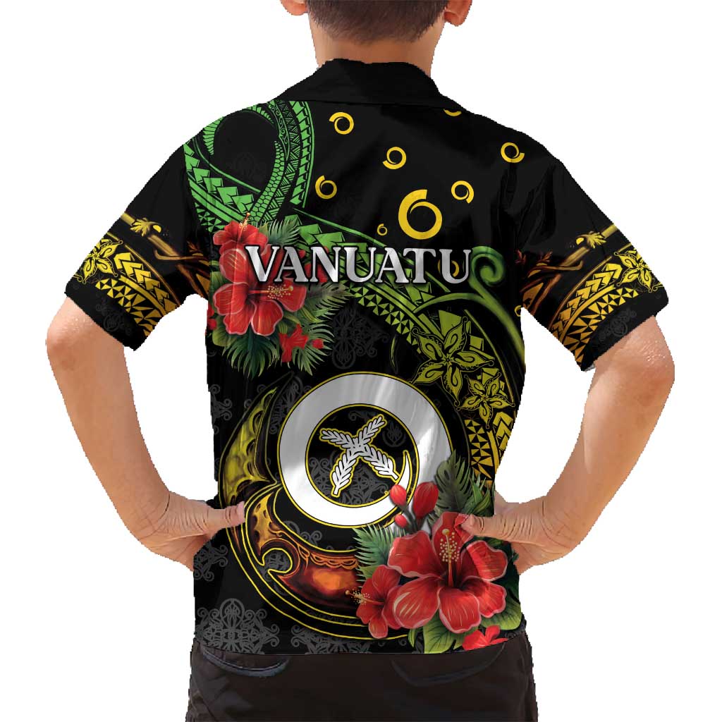 Love Vanuatu Christmas Family Matching Off Shoulder Short Dress and Hawaiian Shirt God Yumi Polynesian Tribal Pattern LT05 - Polynesian Pride