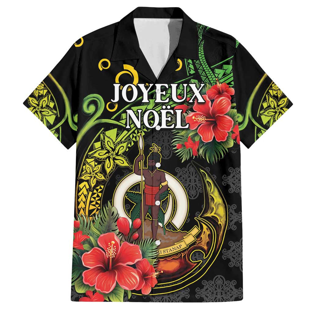 Love Vanuatu Christmas Family Matching Off Shoulder Short Dress and Hawaiian Shirt God Yumi Polynesian Tribal Pattern LT05 Dad's Shirt - Short Sleeve Black - Polynesian Pride