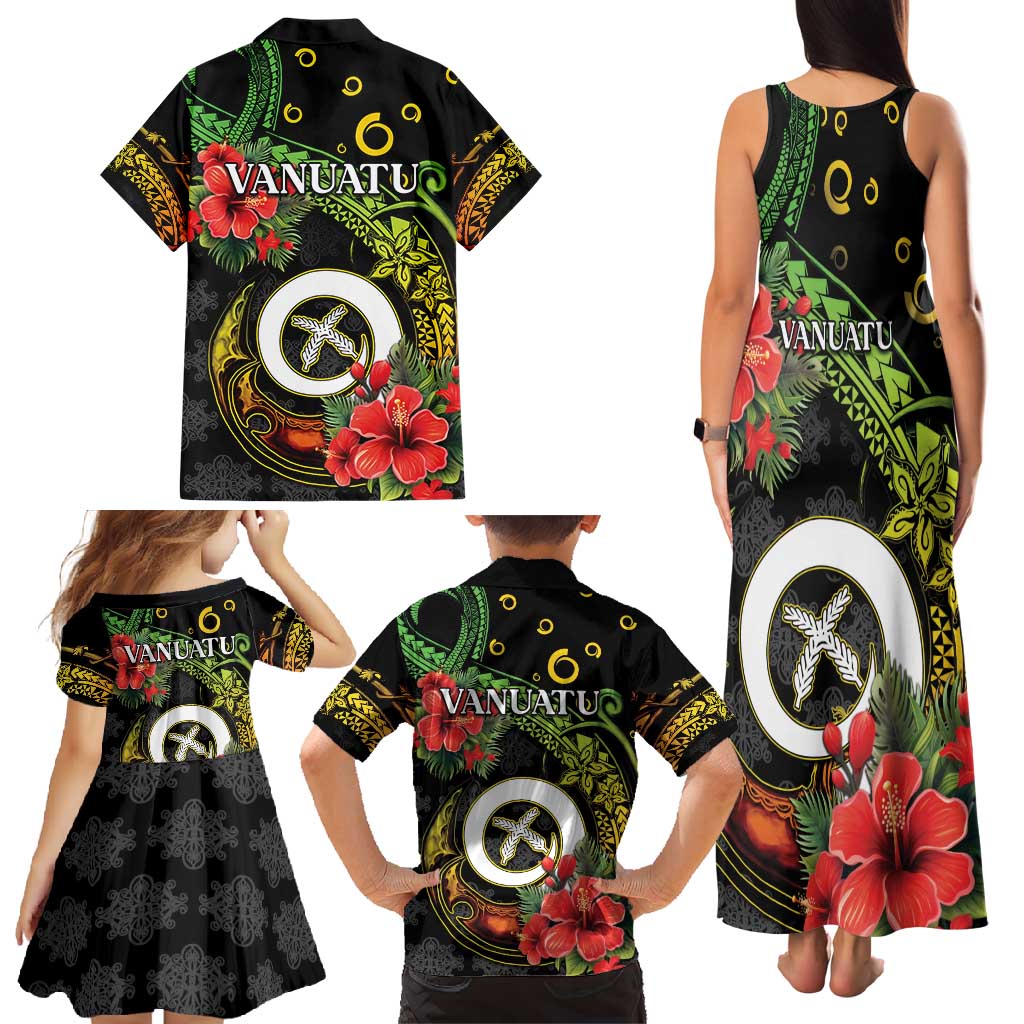 Love Vanuatu Christmas Family Matching Tank Maxi Dress and Hawaiian Shirt God Yumi Polynesian Tribal Pattern LT05 - Polynesian Pride