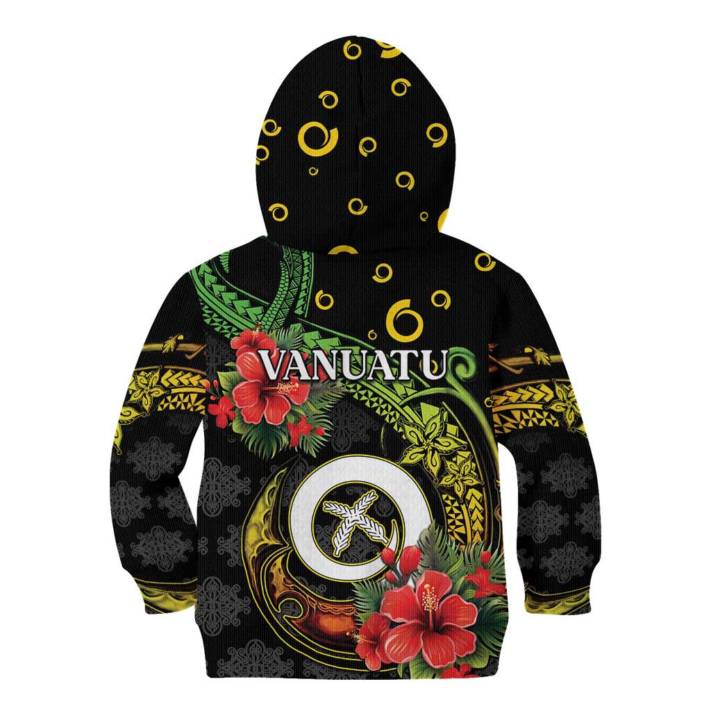Love Vanuatu Christmas Kid Hoodie God Yumi Polynesian Tribal Pattern LT05 - Polynesian Pride