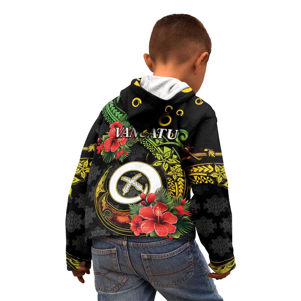 Love Vanuatu Christmas Kid Hoodie God Yumi Polynesian Tribal Pattern LT05 - Polynesian Pride