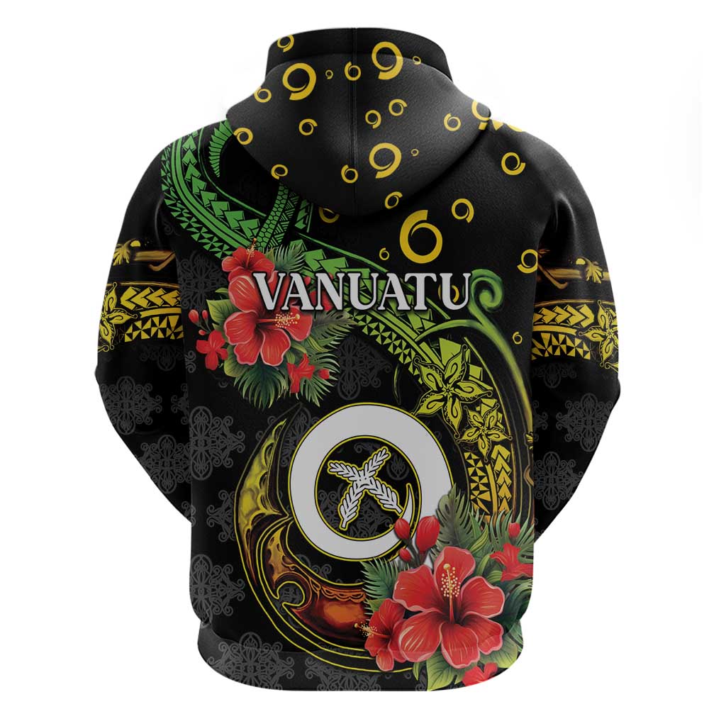 Love Vanuatu Christmas Zip Hoodie God Yumi Polynesian Tribal Pattern