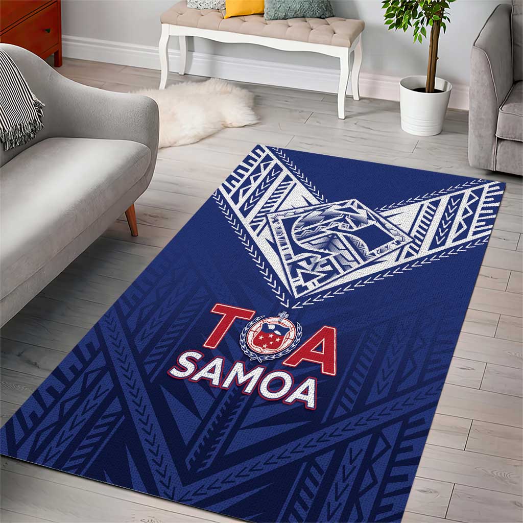 Super Toa Samoa Rugby Area Rug Warrior Spirit LT05