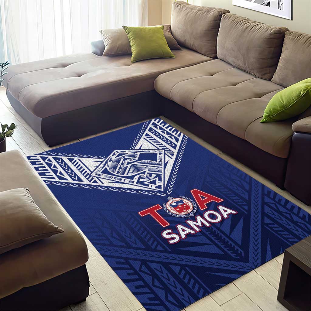 Super Toa Samoa Rugby Area Rug Warrior Spirit LT05