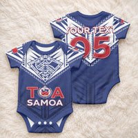 Super Toa Samoa Rugby Custom Baby Onesie Warrior Spirit