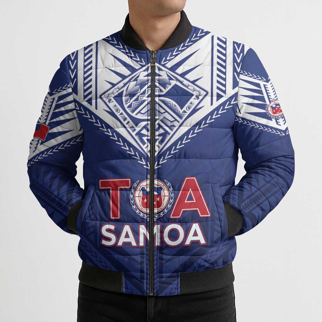 Super Toa Samoa Rugby Custom Bomber Puffer Jacket Warrior Spirit LT05