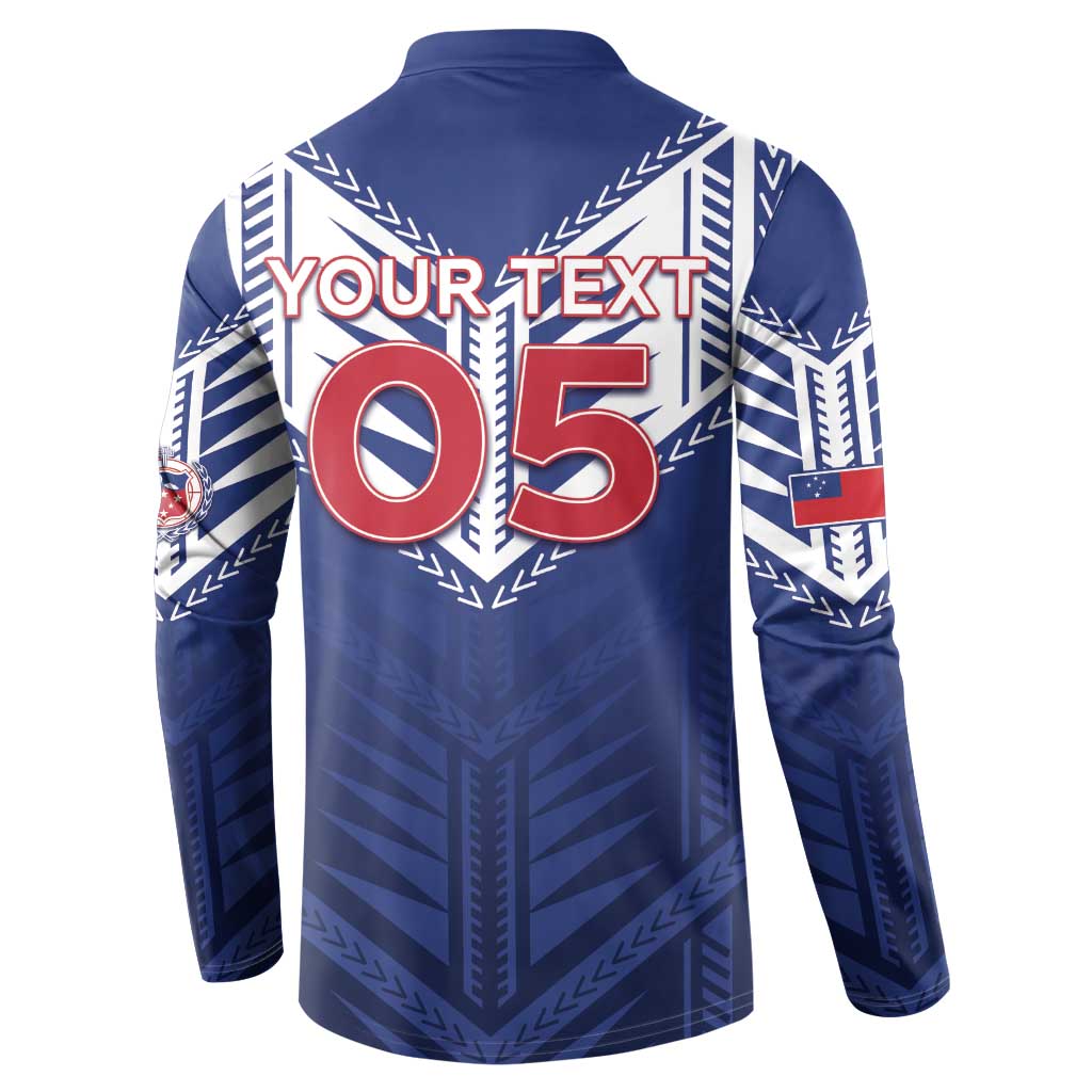 Super Toa Samoa Rugby Custom Button Sweatshirt Warrior Spirit LT05
