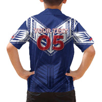 Super Toa Samoa Rugby Custom Family Matching Off The Shoulder Long Sleeve Dress and Hawaiian Shirt Warrior Spirit LT05