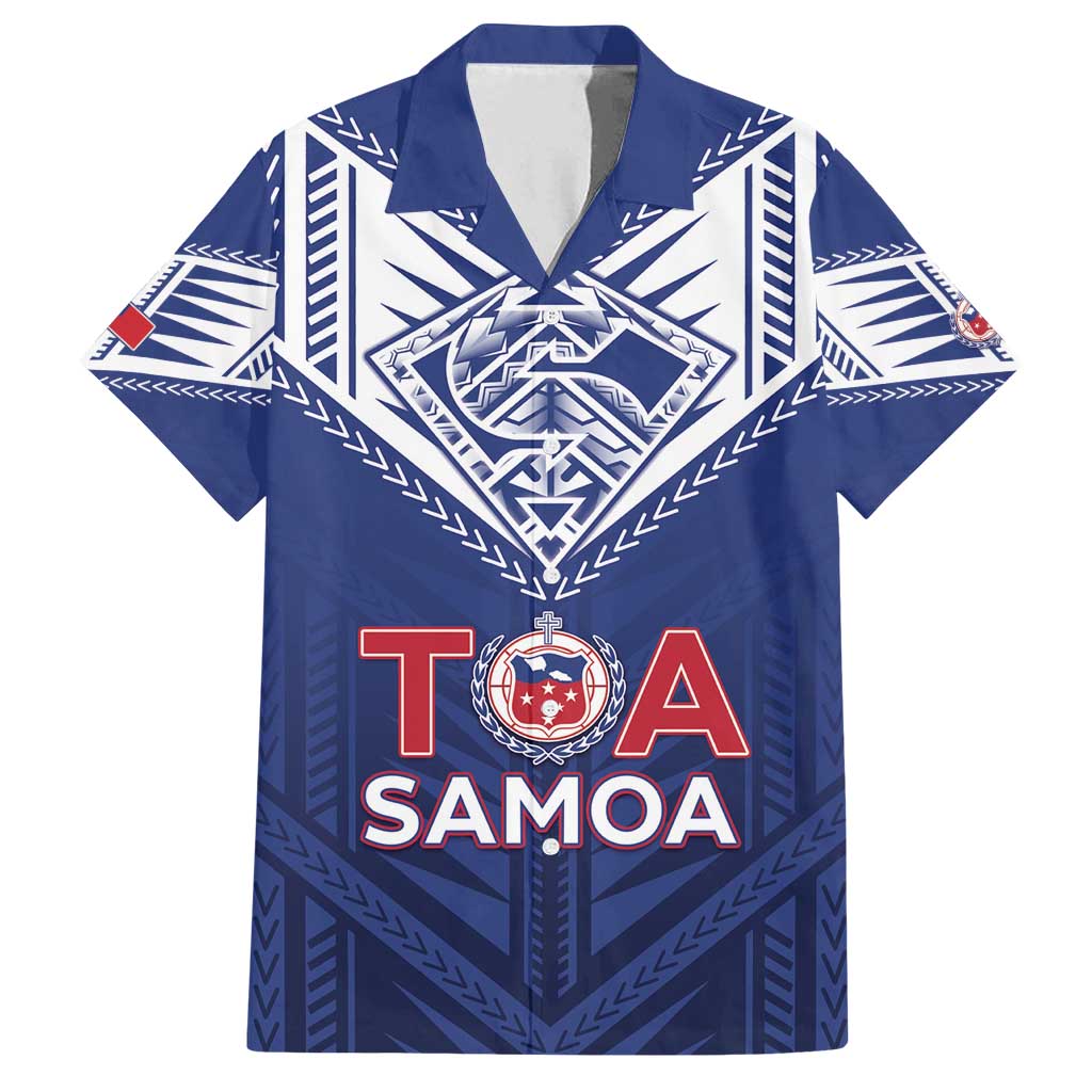 Super Toa Samoa Rugby Custom Family Matching Off Shoulder Maxi Dress and Hawaiian Shirt Warrior Spirit LT05