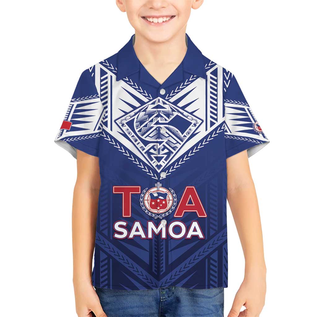 Super Toa Samoa Rugby Custom Family Matching Off Shoulder Short Dress and Hawaiian Shirt Warrior Spirit LT05