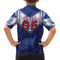 Super Toa Samoa Rugby Custom Family Matching Short Sleeve Bodycon Dress and Hawaiian Shirt Warrior Spirit LT05
