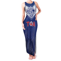 Super Toa Samoa Rugby Custom Family Matching Tank Maxi Dress and Hawaiian Shirt Warrior Spirit LT05