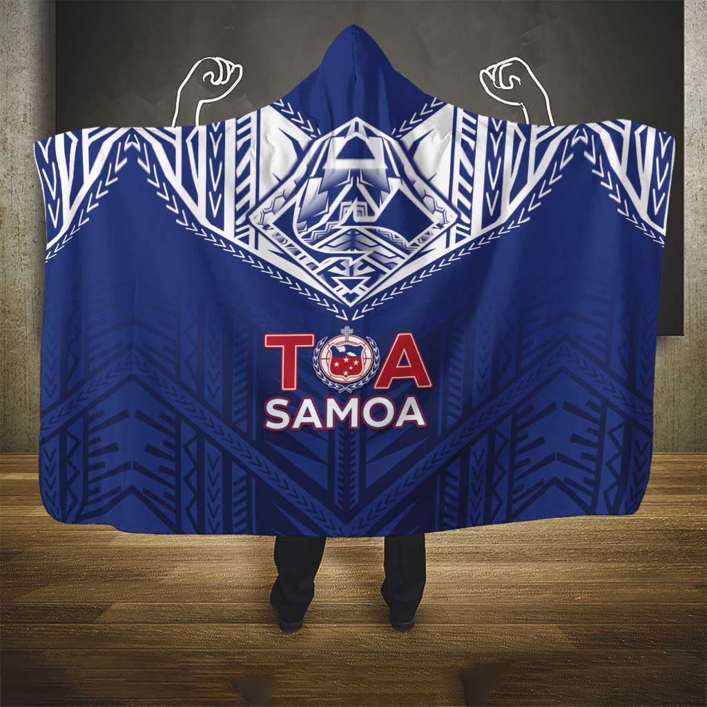 Super Toa Samoa Rugby Hooded Blanket Warrior Spirit LT05