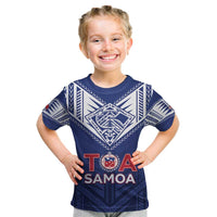 Super Toa Samoa Rugby Custom Kid T Shirt Warrior Spirit LT05