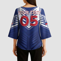 Super Toa Samoa Rugby Custom Kimono Sleeve Blouse Warrior Spirit LT05
