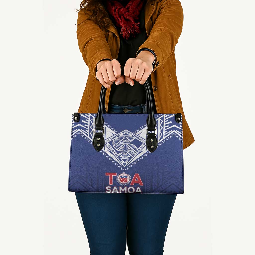 Super Toa Samoa Rugby Leather Bag Warrior Spirit LT05