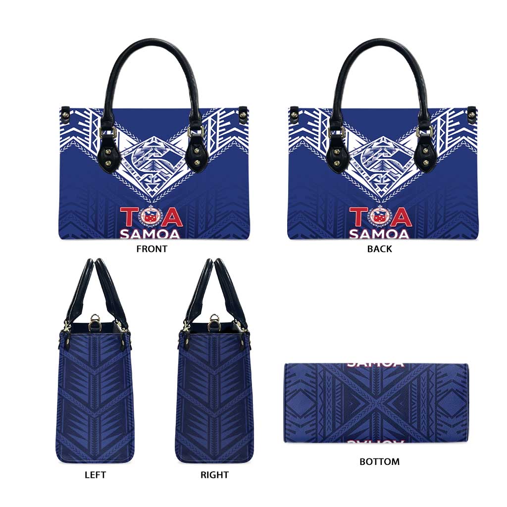 Super Toa Samoa Rugby Leather Bag Warrior Spirit LT05