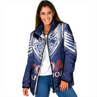 Super Toa Samoa Rugby Custom Padded Jacket Warrior Spirit LT05