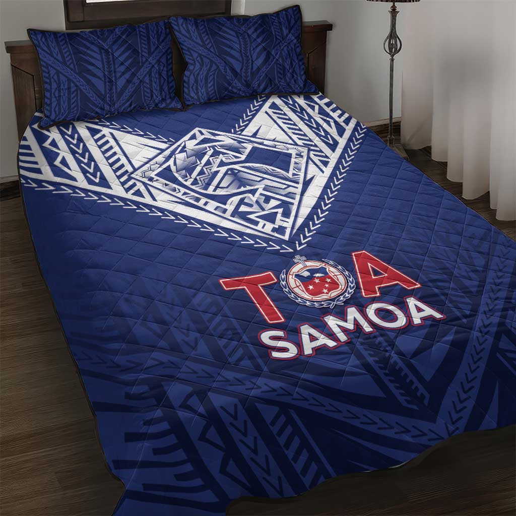 Super Toa Samoa Rugby Quilt Bed Set Warrior Spirit LT05