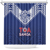Super Toa Samoa Rugby Shower Curtain Warrior Spirit LT05