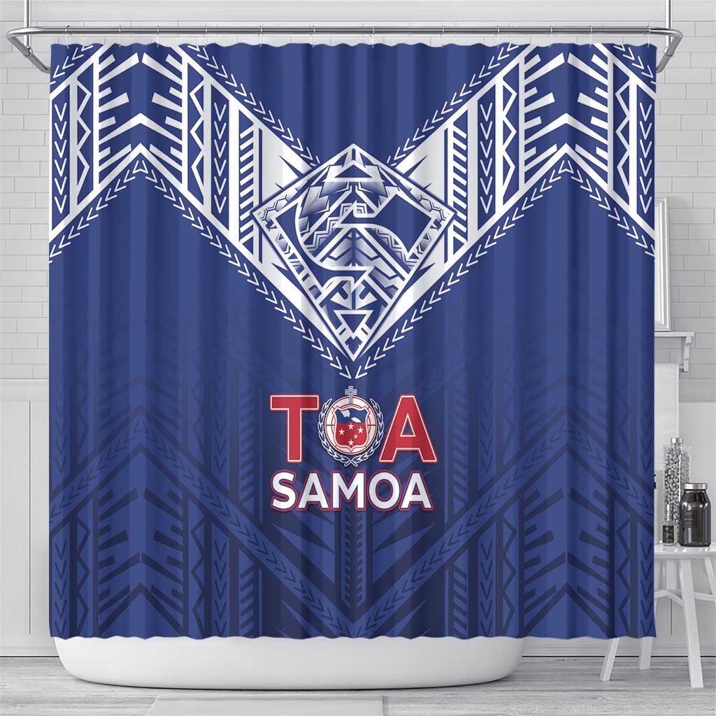 Super Toa Samoa Rugby Shower Curtain Warrior Spirit LT05