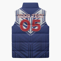 Super Toa Samoa Rugby Custom Sleeveless Puffer Jacket Warrior Spirit LT05