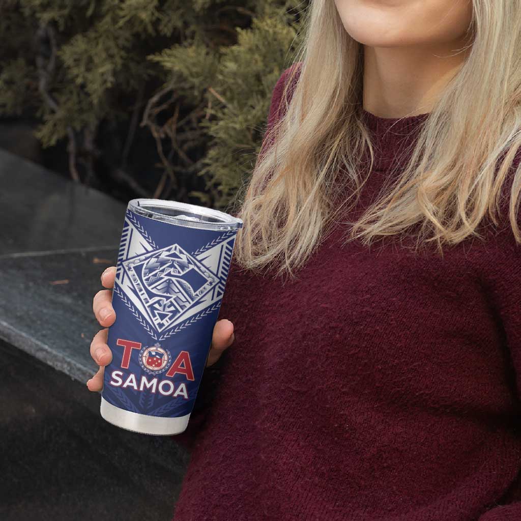 Super Toa Samoa Rugby Custom Tumbler Cup Warrior Spirit LT05