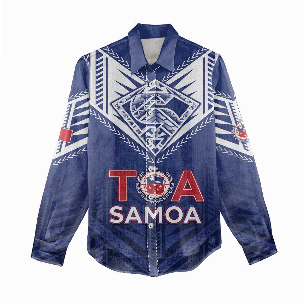 Super Toa Samoa Rugby Custom Women Casual Shirt Warrior Spirit LT05