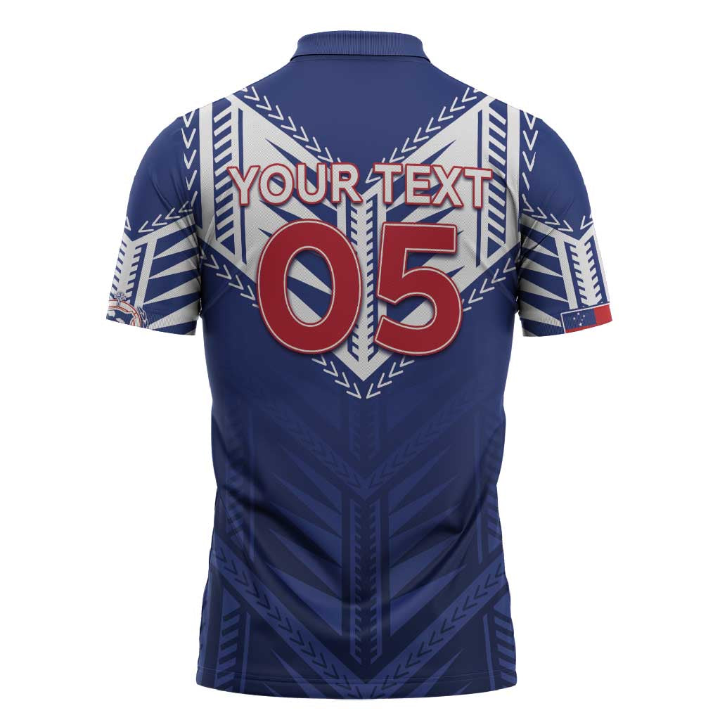 Super Toa Samoa Rugby Custom Zipper Polo Shirt Warrior Spirit LT05