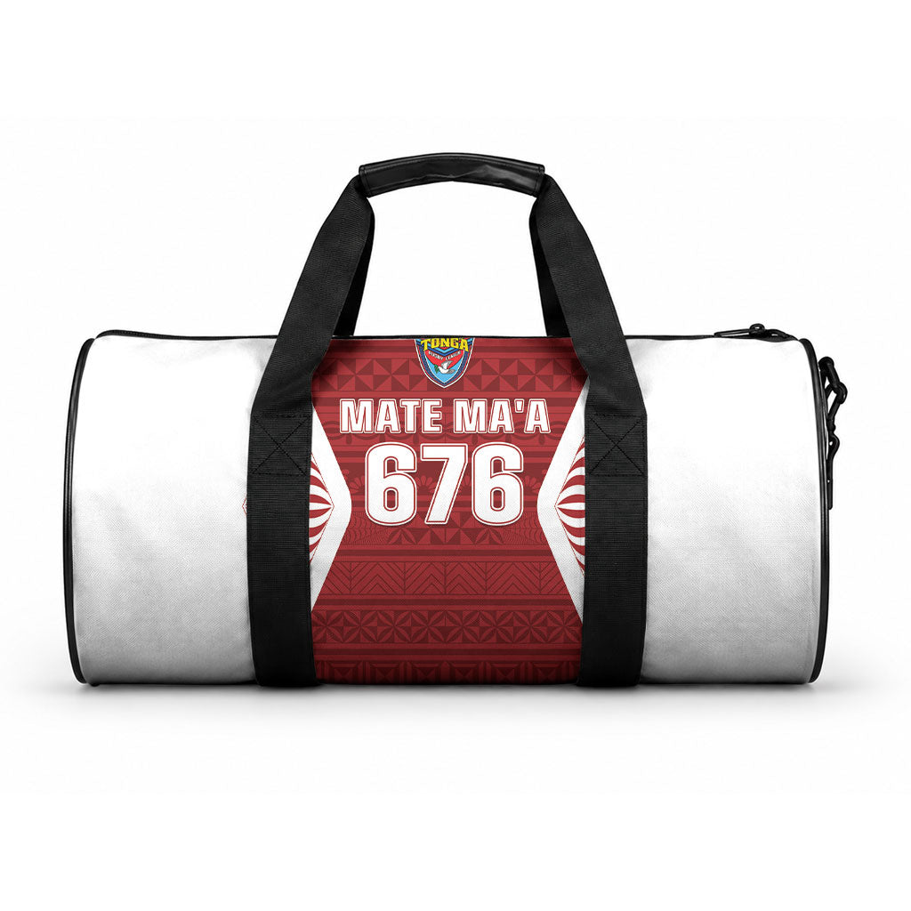Mate Maa Tonga Rugby Duffle Bag Kupesi Tokelau Feletoa Pattern