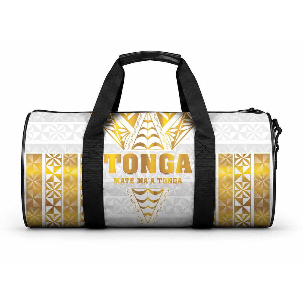 Mate Maa Tonga Rugby Duffle Bag Tongan Kupesi Gold Version