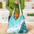 Hawaiian Tapa Grocery Bag Traditional Vintage Pattern Aqua